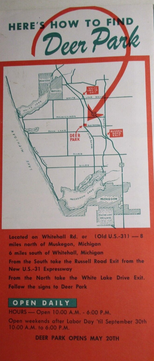 Michigans Adventure (Deer Park) - 1960S Postcard As Deer Park